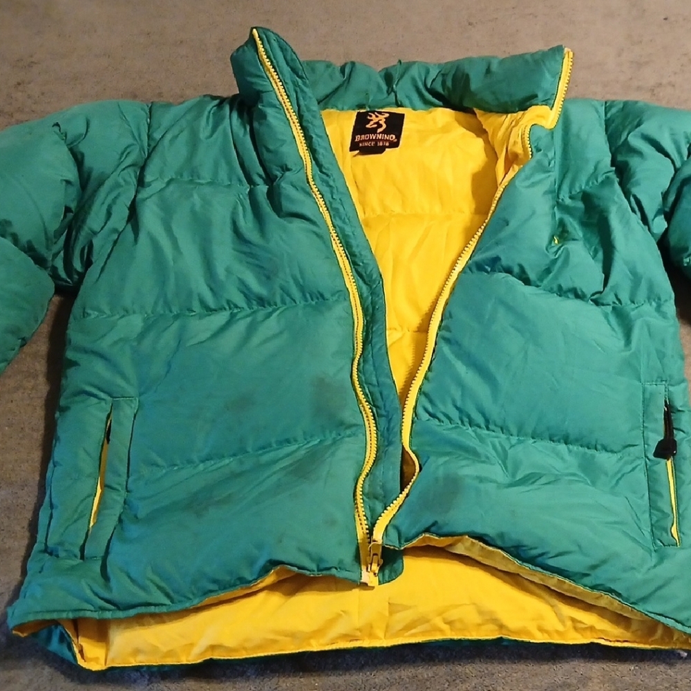 Browning Kids Jacket - Green and Yellow